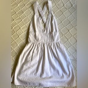 Abercrombie & Fitch white linen romper (good condition)!!